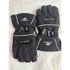 HEAD Outlast Dry Touch Ski Snowboard Gloves Black Water Resistant Warm